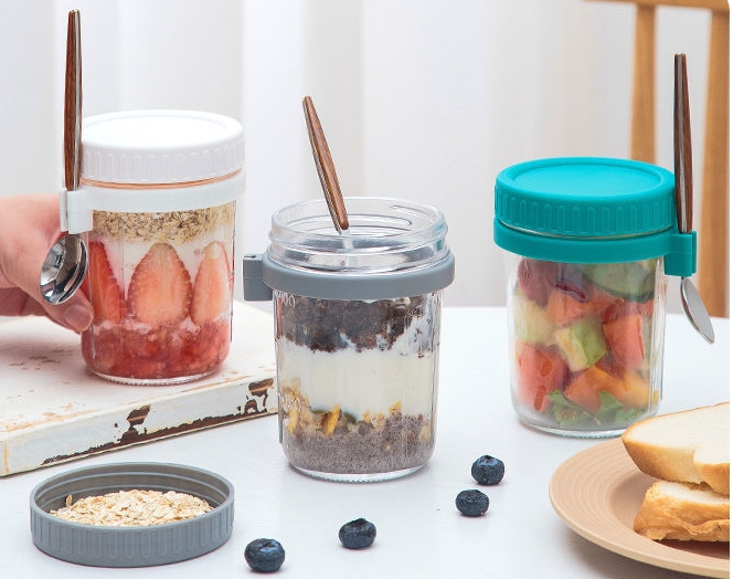 Meal Prep Yogurt - 350ML Overnight Oat Cup Glass With