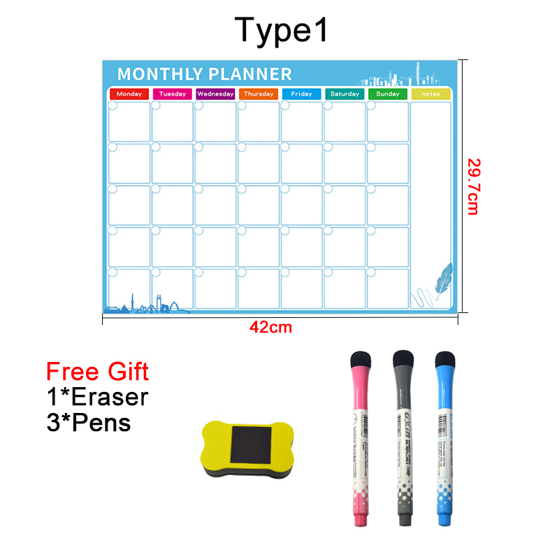A3 Dry Erase Magnetic Monthly  - огляд і ціна Meal Prep Planner