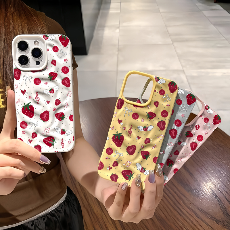 Cute 3D Wrinkle Case For iPhon - огляд і ціна Strawberry Huller