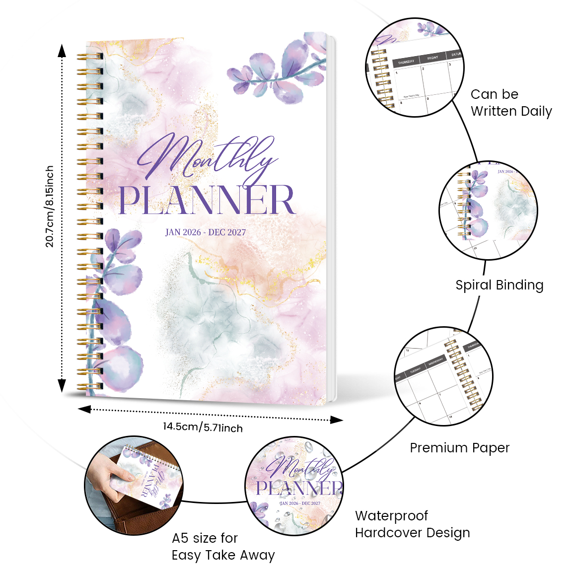 2026-2027 A5 Weekly & Monthly  - огляд і ціна Meal Prep Planner
