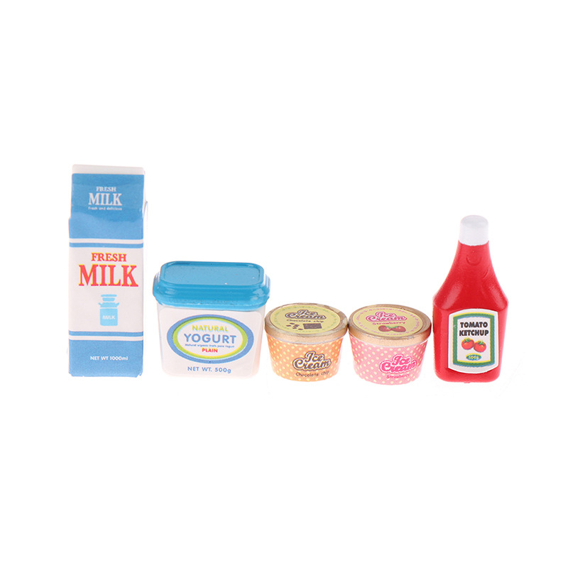 5Pcs/Set 1:12 Dollhouse Access - огляд і ціна Meal Prep Yogurt