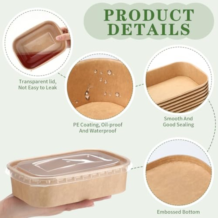 50 Pack Disposable Food Contai - огляд і ціна Meal Prep Yogurt