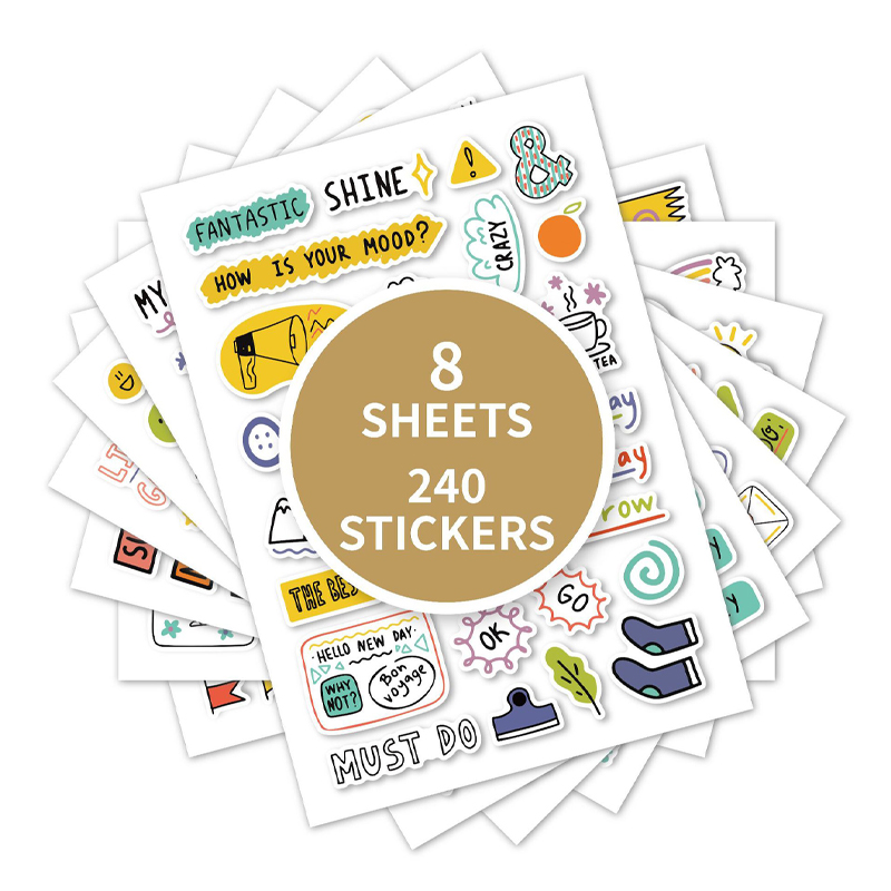 8 Sheets 240+ Planner Stickers - огляд і ціна Meal Prep Planner