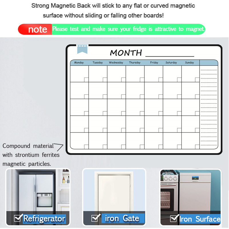 A3 Size Magnetic Monthly Weekl - огляд і ціна Meal Prep Planner