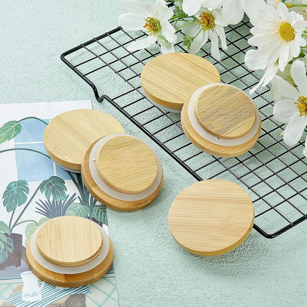 Reusable Bamboo Wooden Lids wi - огляд і ціна Meal Prep Yogurt