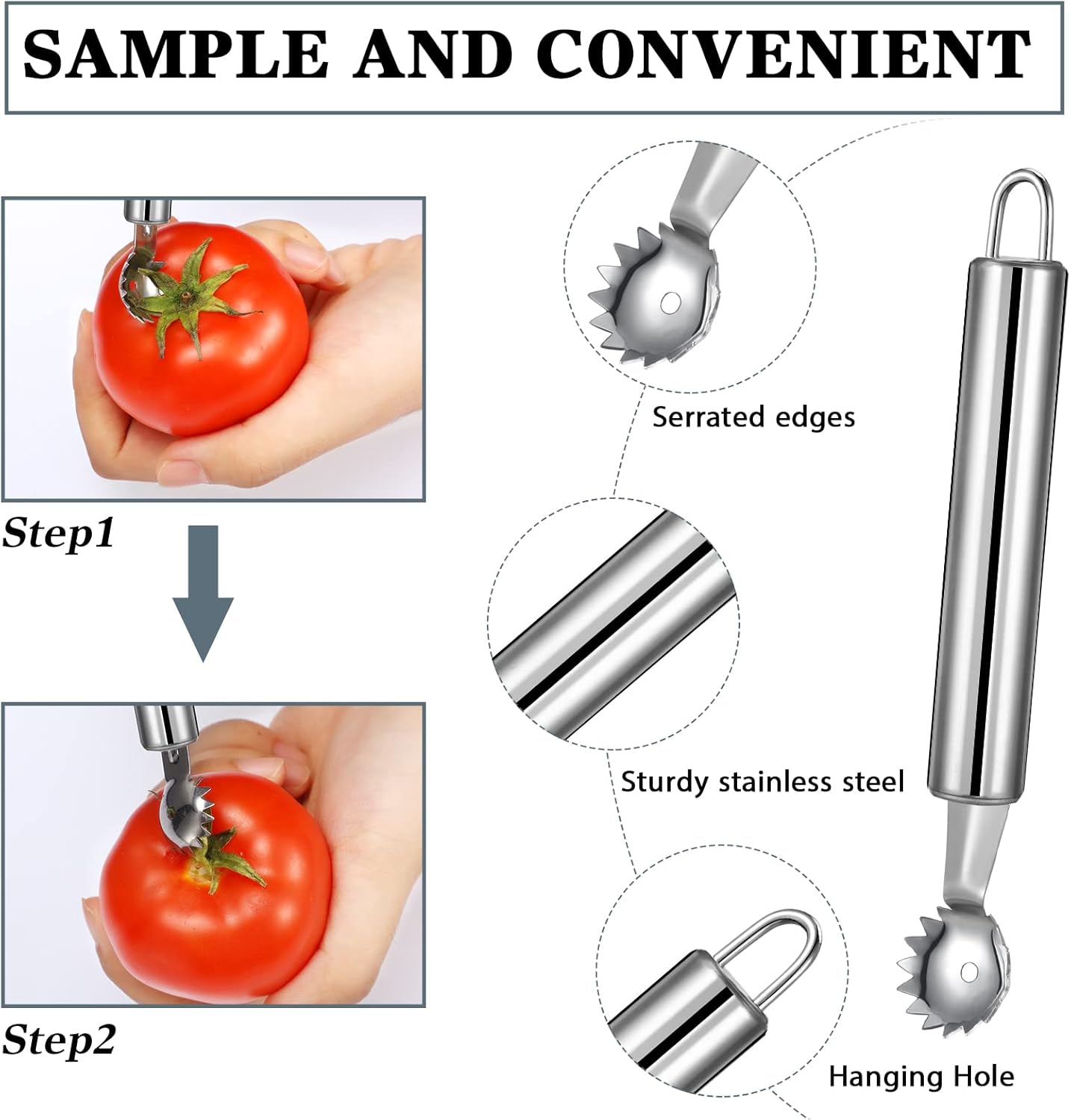 4-Piece Strawberry Huller and  - огляд і ціна Strawberry Huller