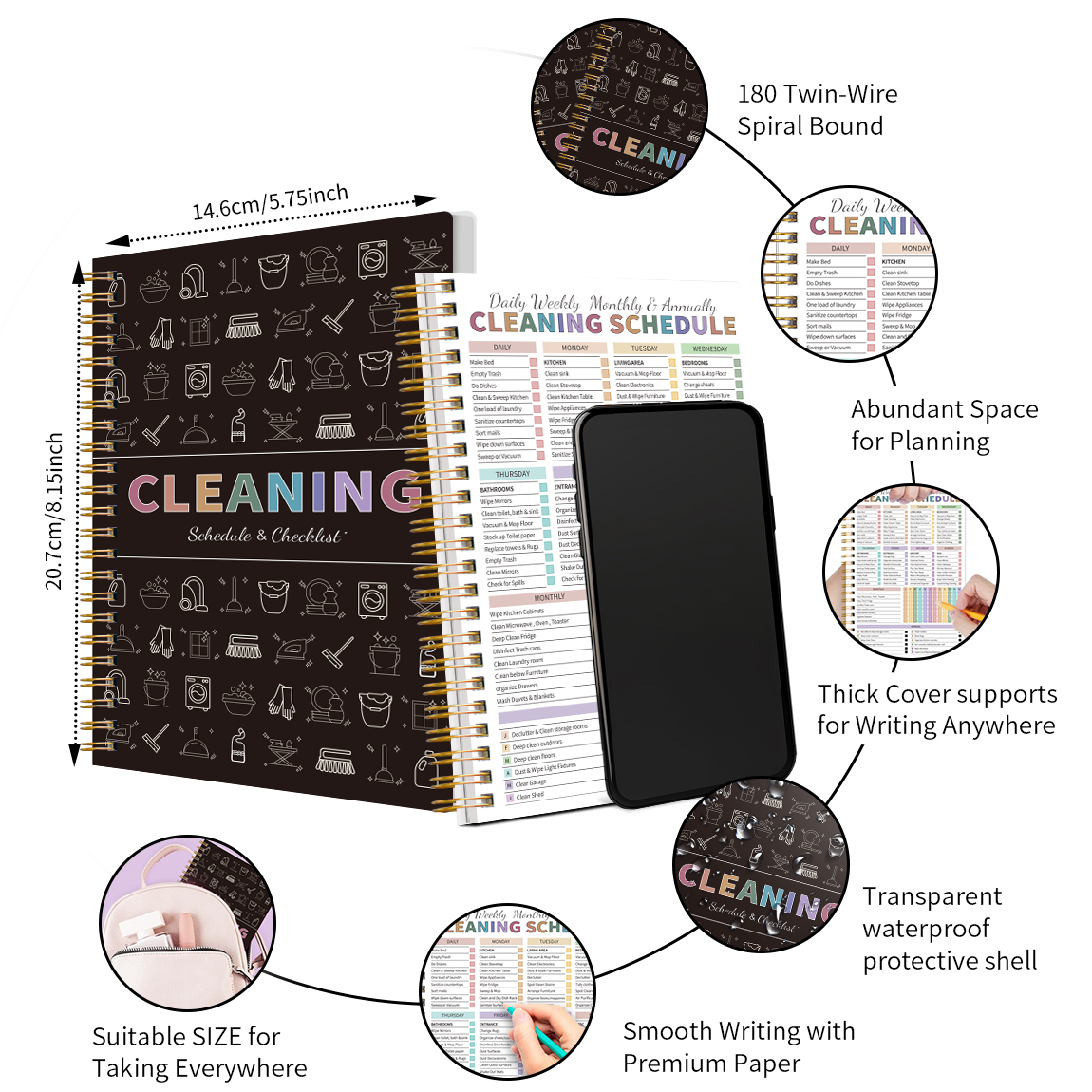 Cleaning Planner Spiral Notebo - огляд і ціна Meal Prep Planner