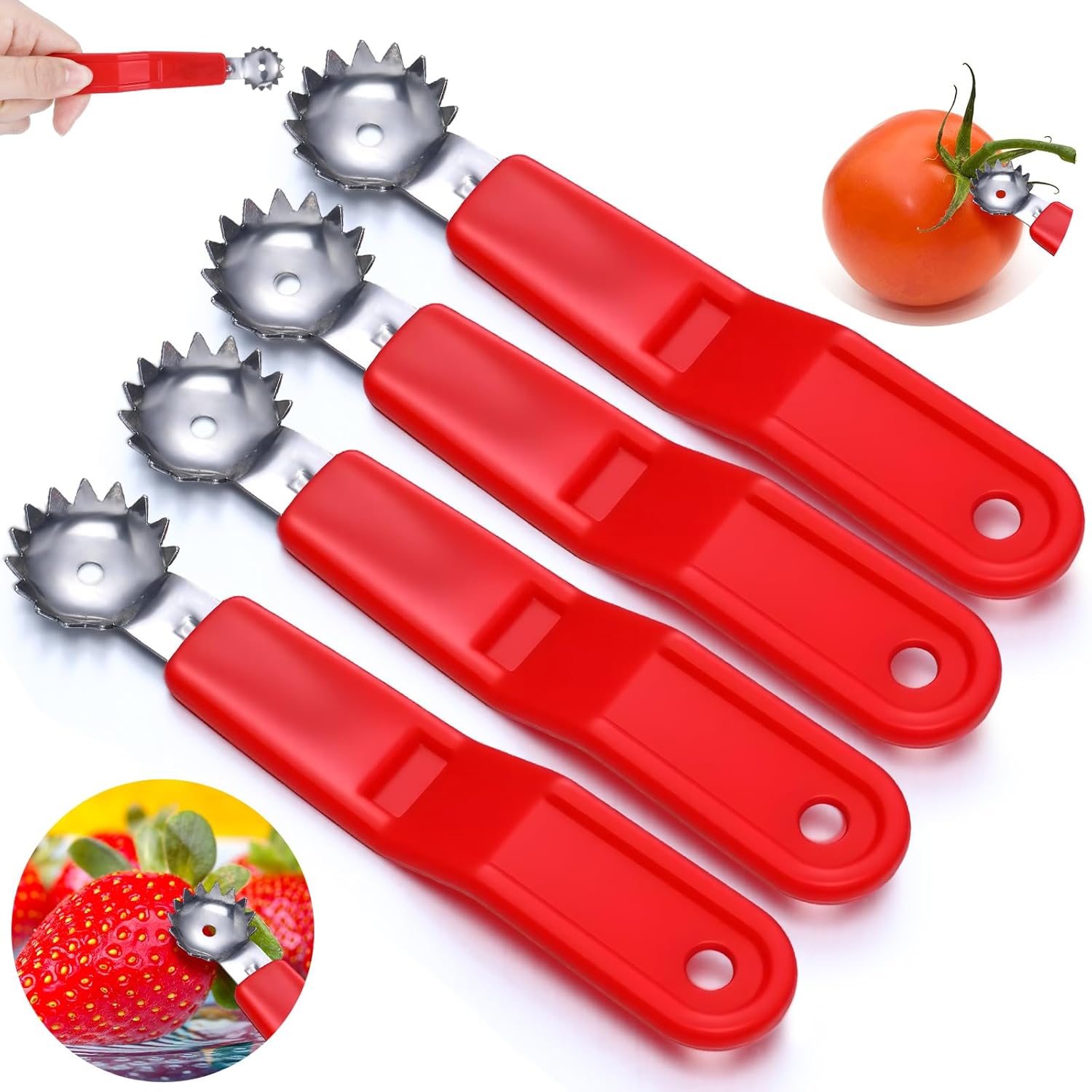4 Pcs Tomato Corer Tool Strawb - огляд і ціна Strawberry Huller