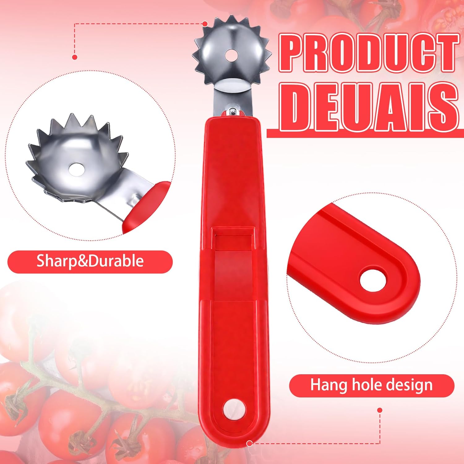 4 Pcs Tomato Corer Tool Strawb - огляд і ціна Strawberry Huller