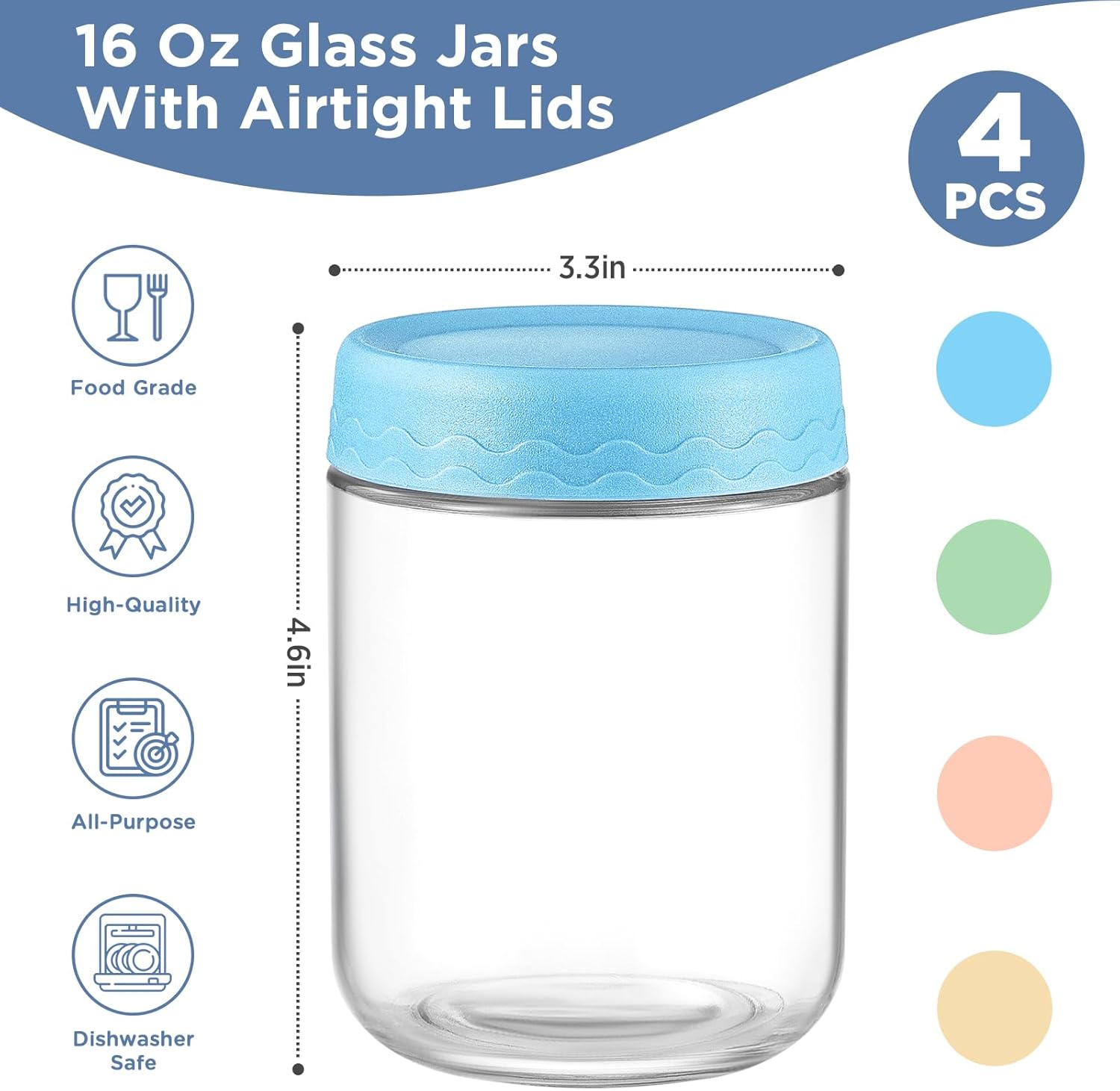 16 Oz Overnight Oats Container - огляд і ціна Meal Prep Yogurt