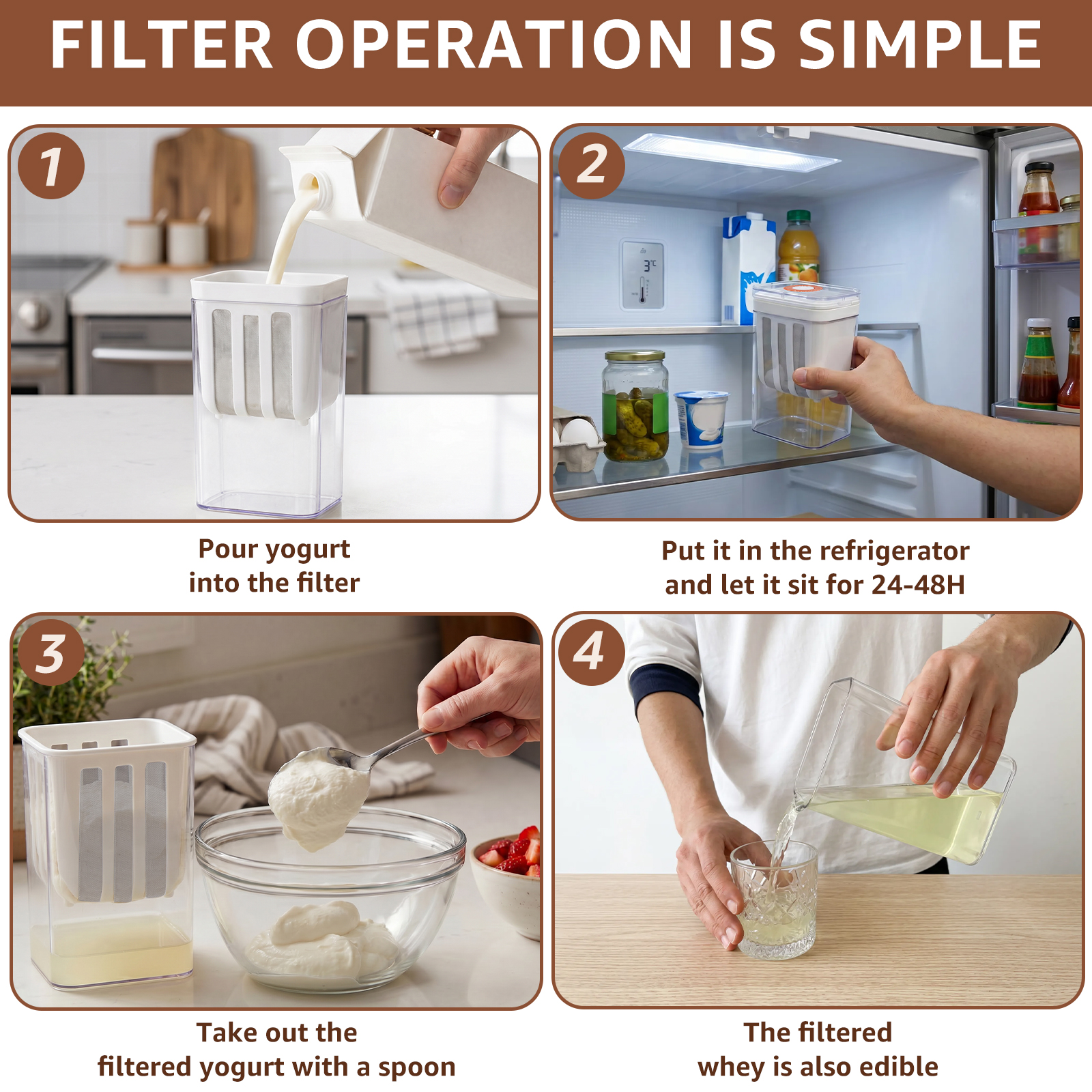 Yogurt Filter Food Strainer 11 - огляд і ціна Meal Prep Yogurt