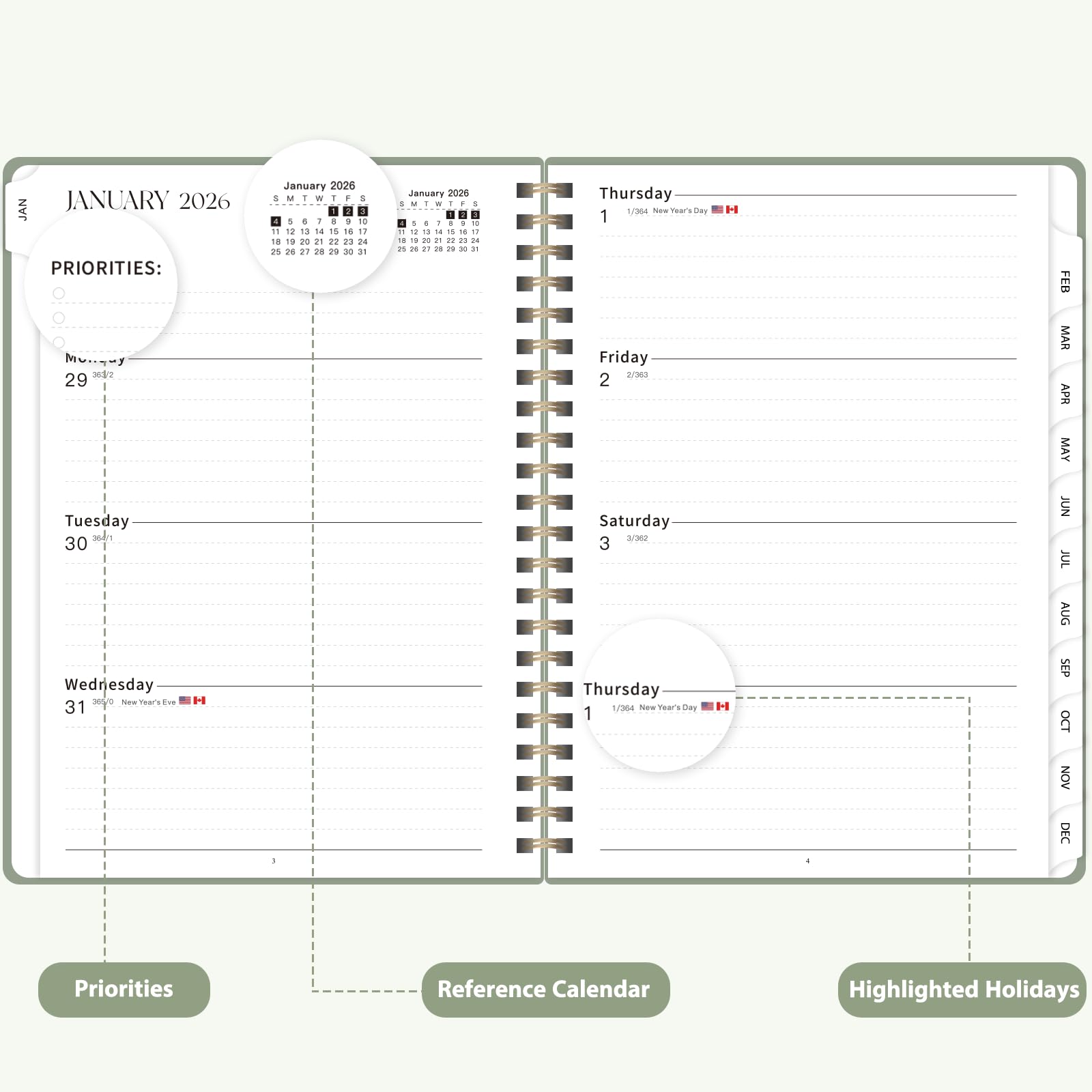 Jan-Dec 2026 Academic Planner, - огляд і ціна Meal Prep Planner