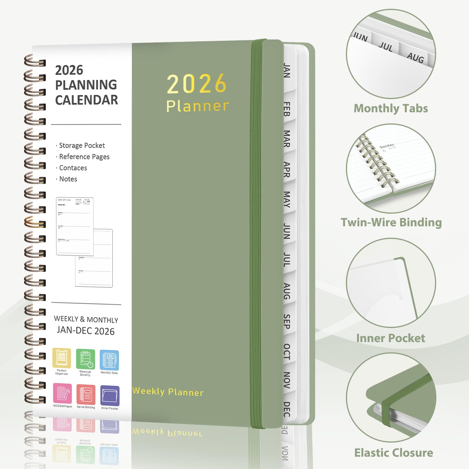 Jan-Dec 2026 Academic Planner, - огляд і ціна Meal Prep Planner