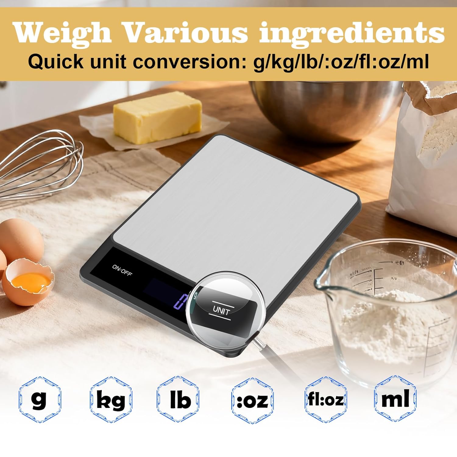 33lb Kitchen Digital Scale wit - огляд і ціна Meal Prep Keto